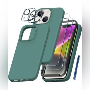 QHOHQ 5 in 1 FOR IPHONE PLUS CASE WITH 2  SCREEN PROTECTOR NEW